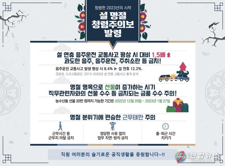 군산시, 공직자의 깨끗한‘빈손’이 아름답습니다~!!