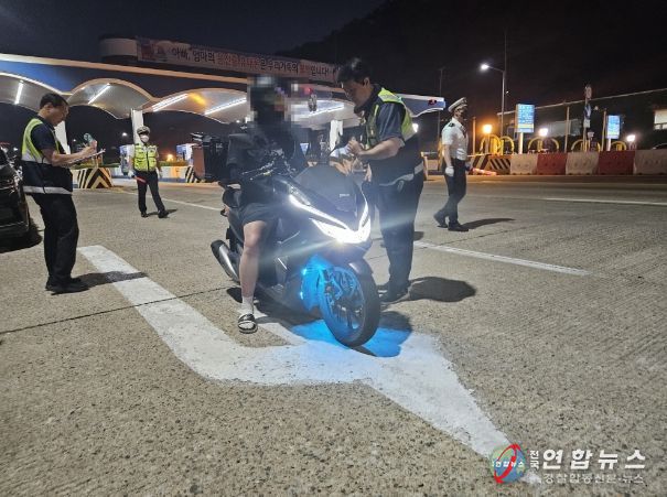 부평구, 이륜차(오토바이) 소음기 불법개조 등 합동단속