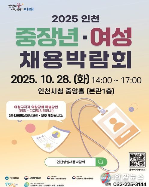『2025 인천 중장년·여성 채용박람회』홍보포스터