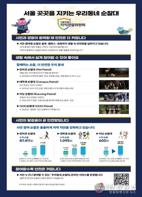 ‘우리동네 순찰대’ 누리집 홍보 포스터