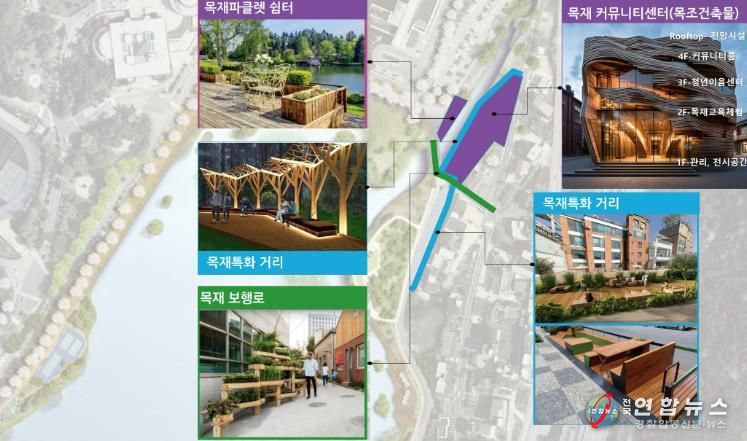 천안시 산림청 주관 목조전망대 조성사업 구상도.