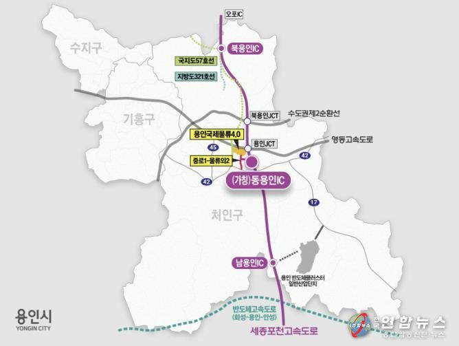 동용인IC위치와인근주요도로망