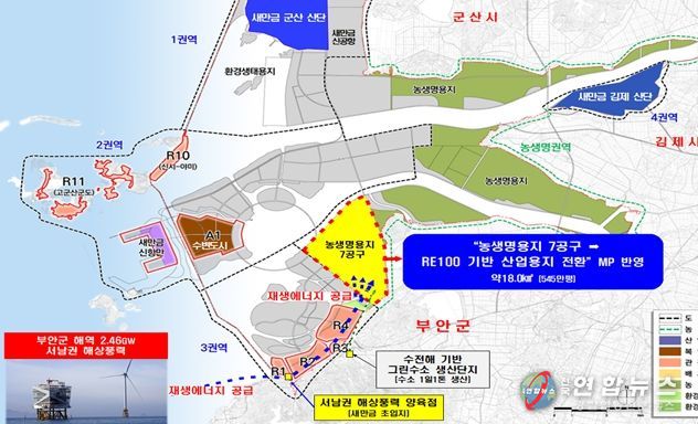 새만금 농생명용지 7공구 RE100 산업단지 전환 공식 건의