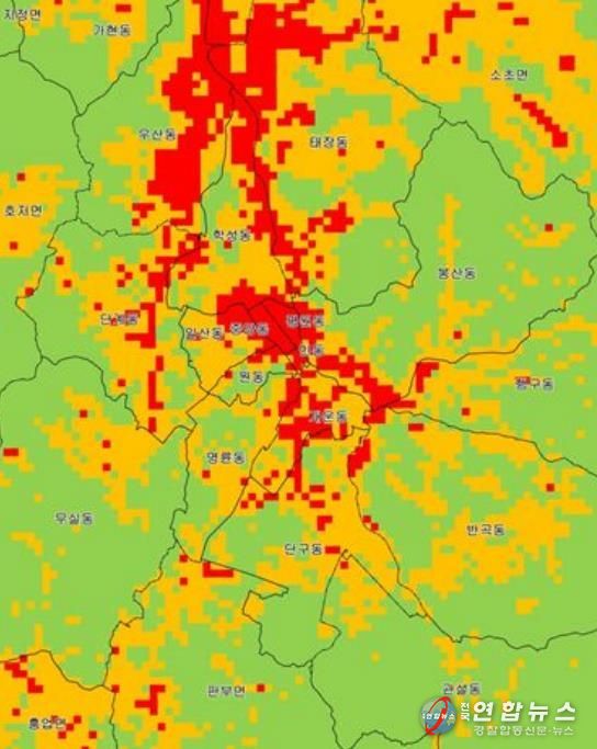 집계구별 재해등급 폭우