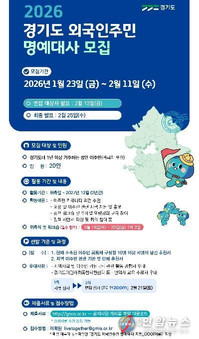 2026 경기도 외국인주민 명예대사 모집.jpg 바로보기2026 경기도 외국인주민 명예대사 모집