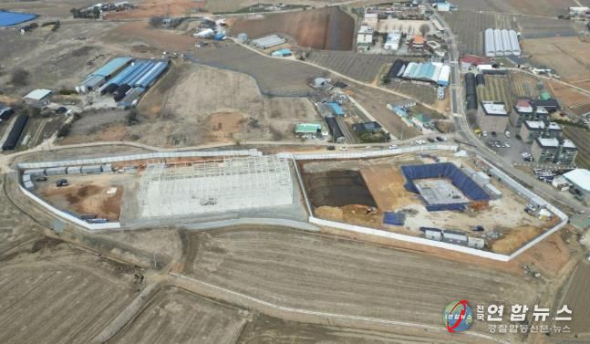 현장 전경(좌 메디푸드 연구지원센터, 우 그린바이오 벤처캠퍼스)