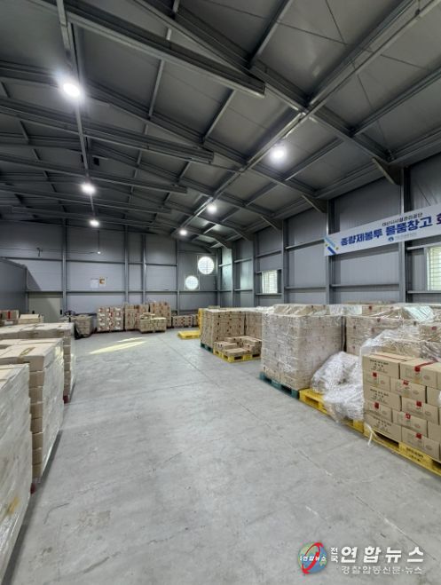 종량제봉투 물품 창고 사진(아산시시설관리공단)