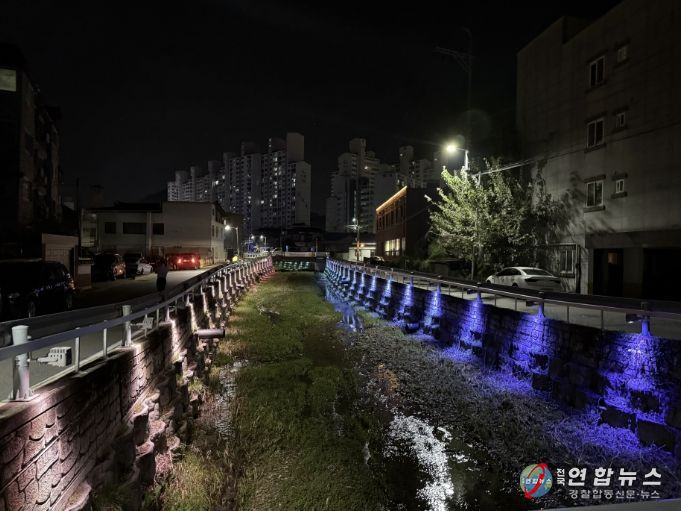 도시숲 달빛거리 야간경관(산성천 일원)
