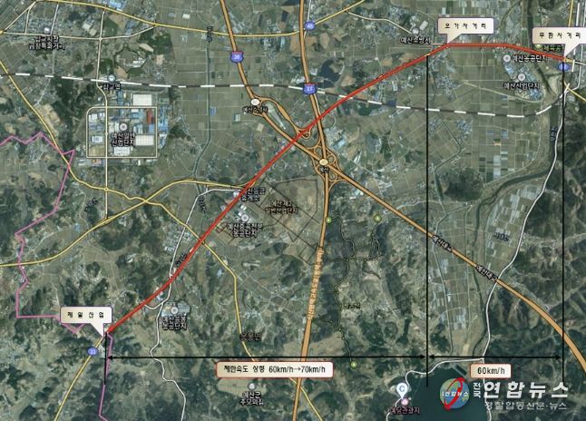 제한속도 상향 위치도