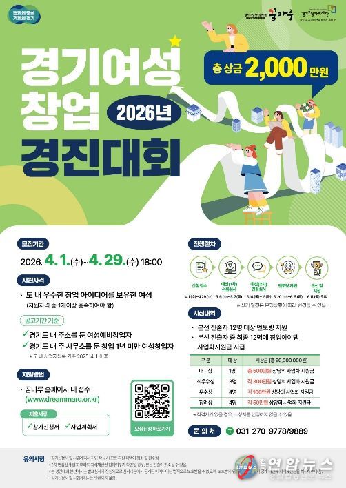 2026년 경기여성창업경진대회_웹포스터