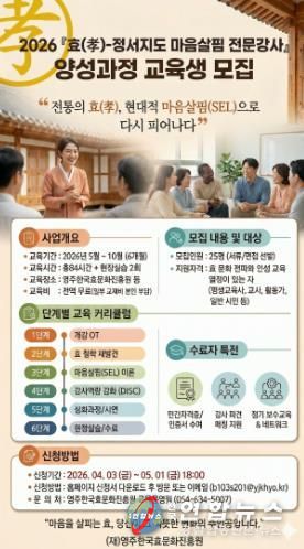 효-정서지도 마음살핌 전문강사 양성과정 웹포스터