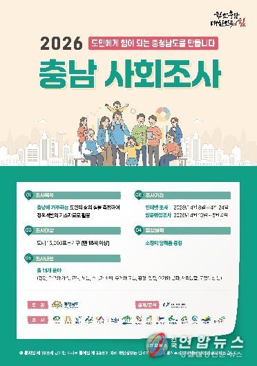 ‘2026 충남 사회조사’ 홍보문.