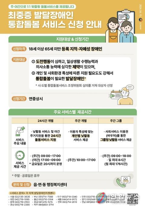 최중증통합돌봄서비스 홍보물